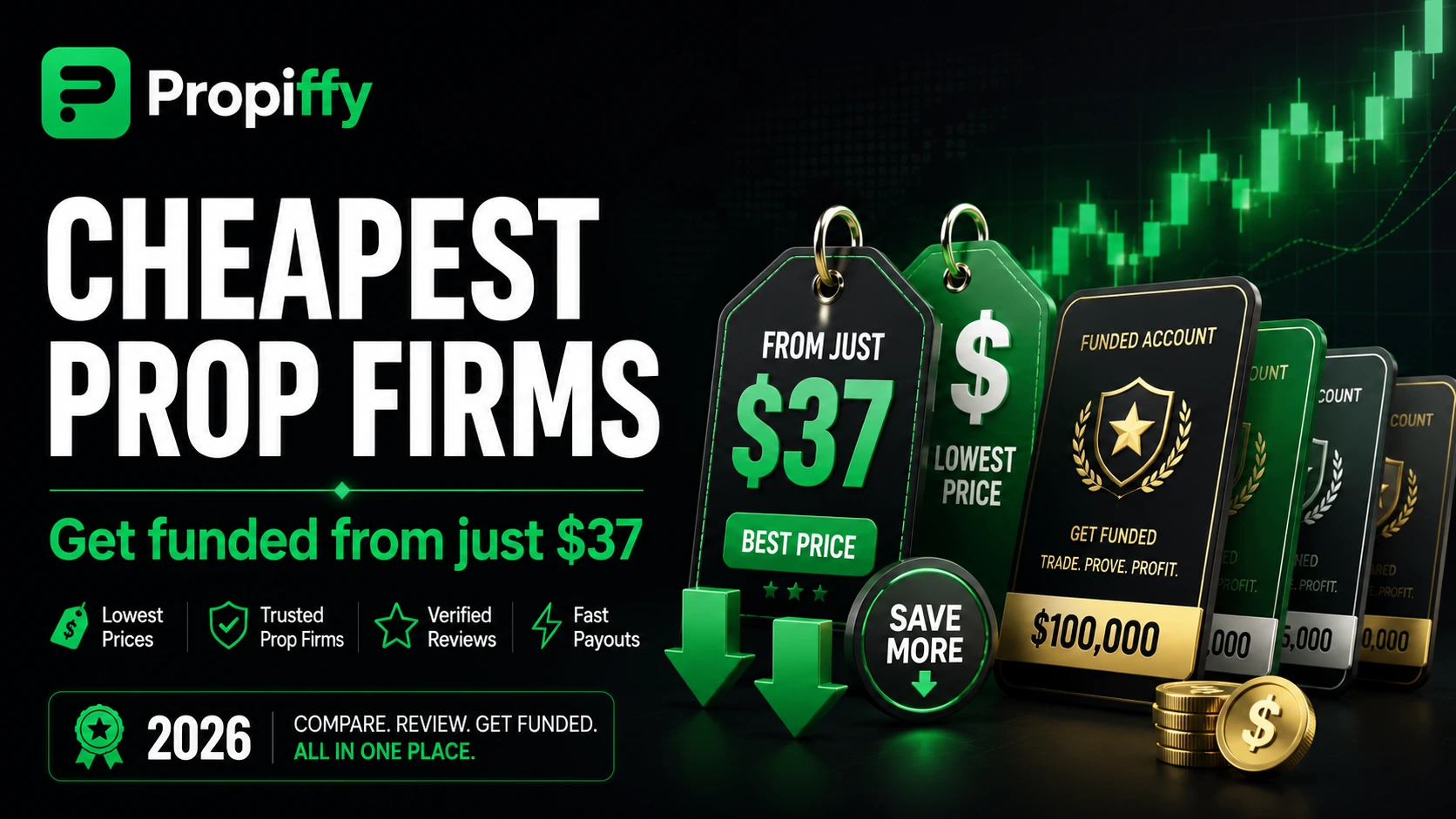 7 Cheapest Prop Firm Challenges in 2026 (From Just $37)