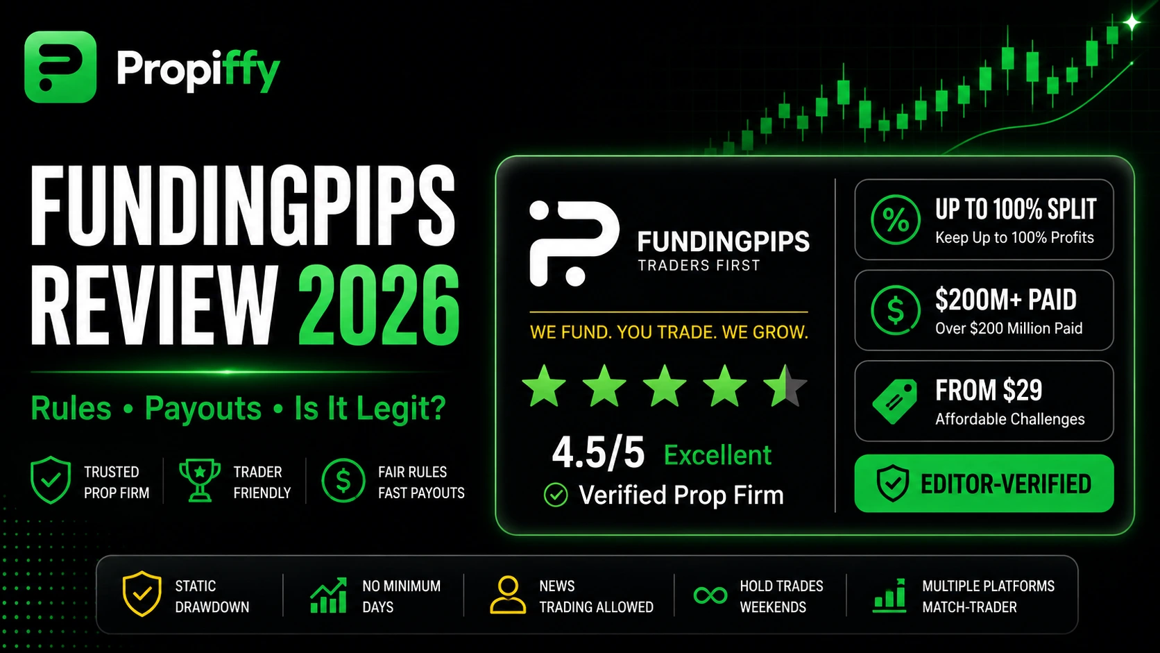 FundingPips Review 2026: Is It Legit? Rules, Payouts & Discount Code